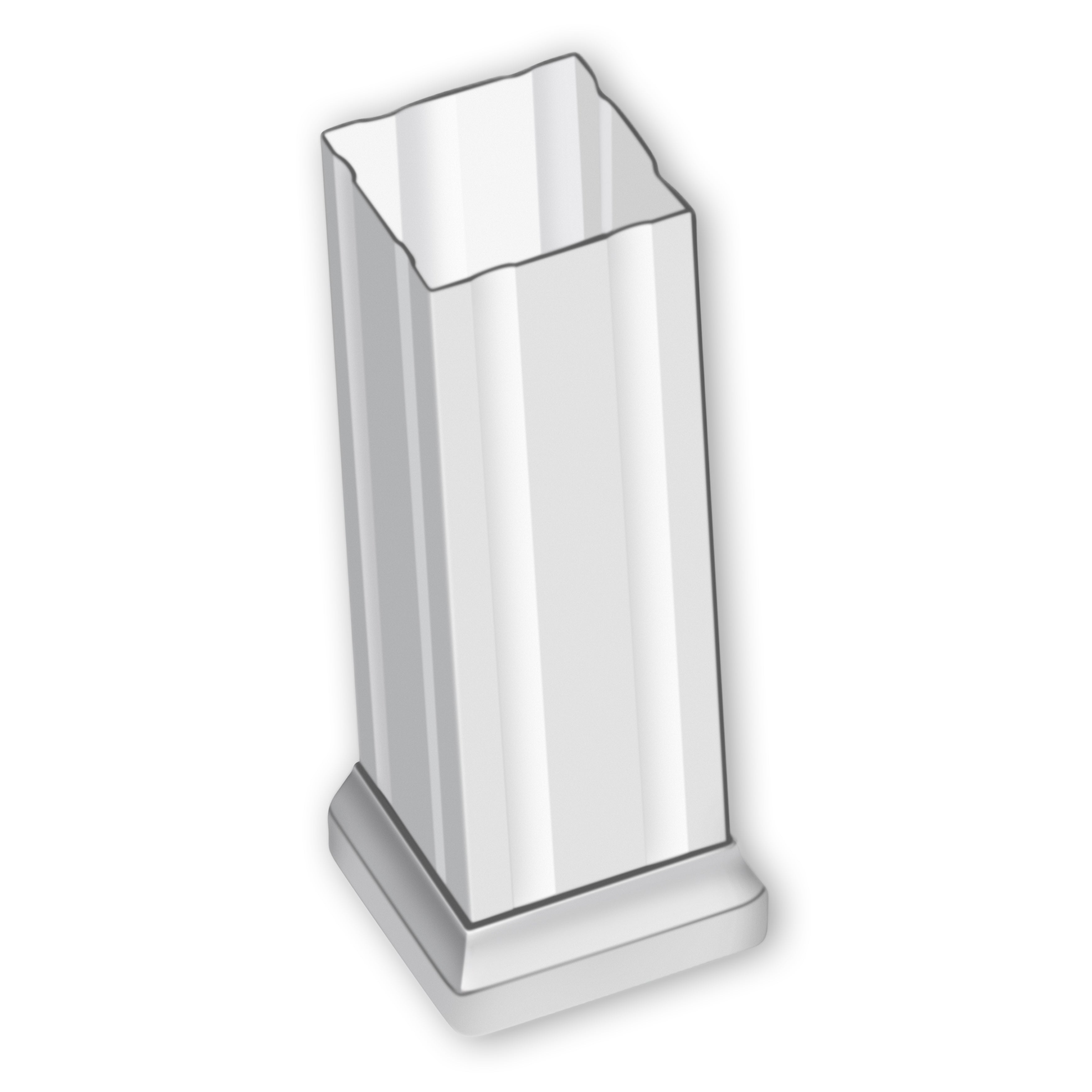 Square Fluted Metal Column Wraps