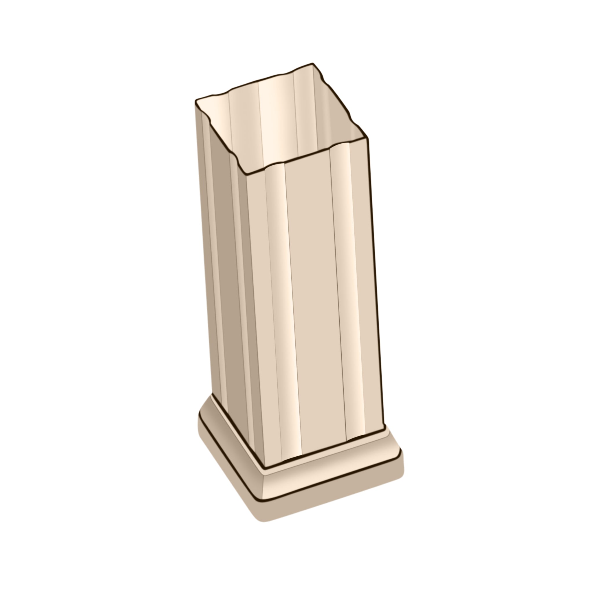 Square Fluted Metal Column Wraps