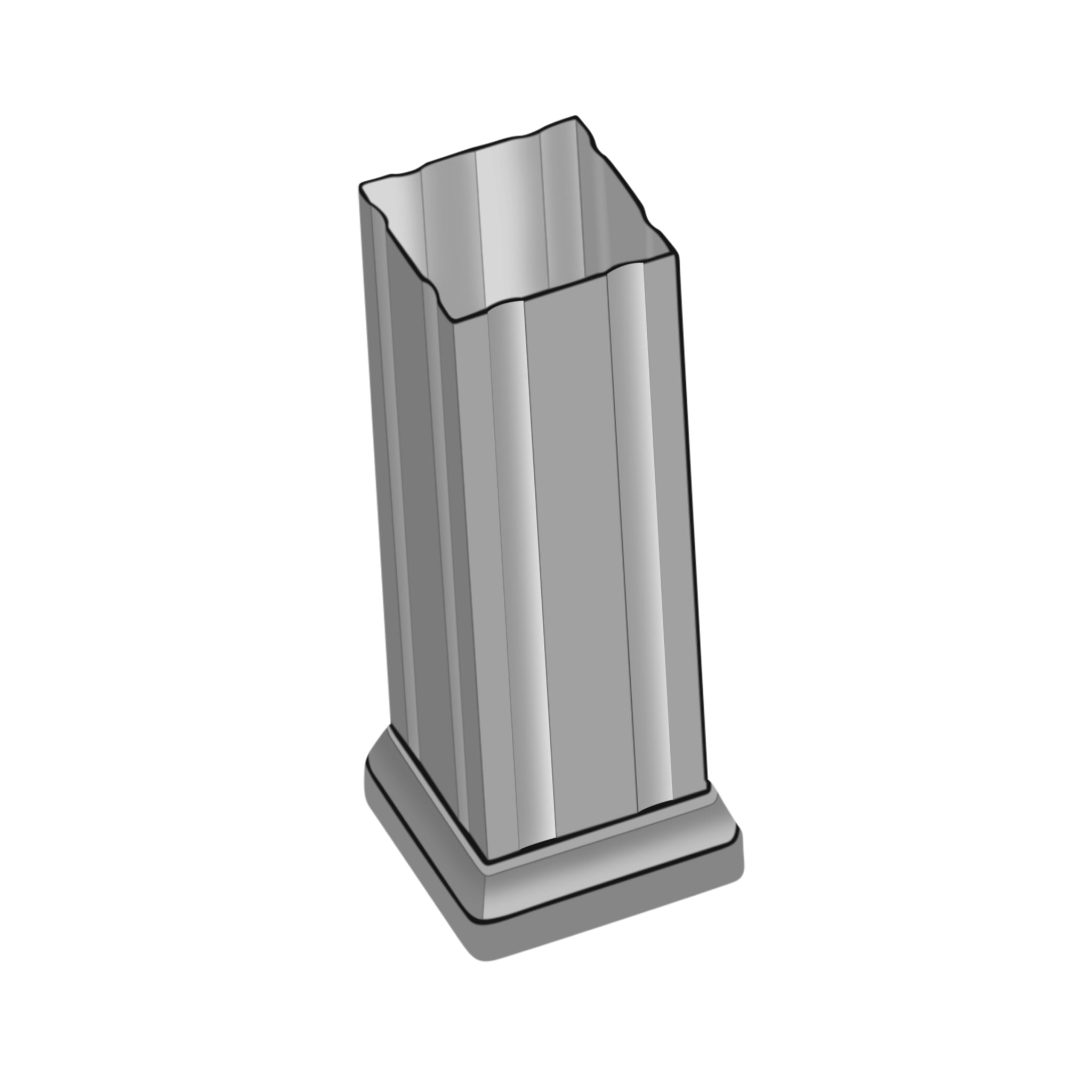 Square Fluted Metal Column Wraps