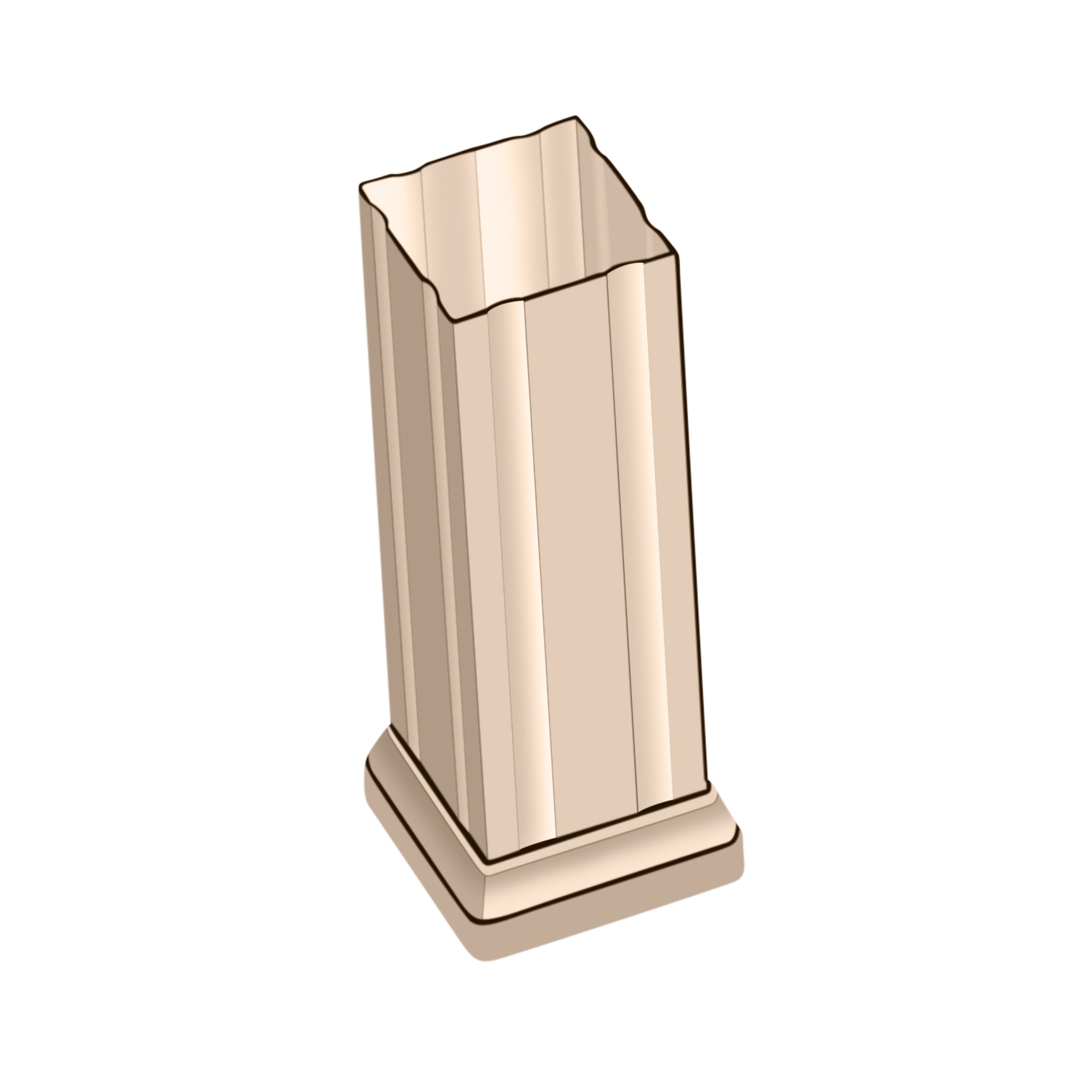Square Fluted Metal Column Wraps