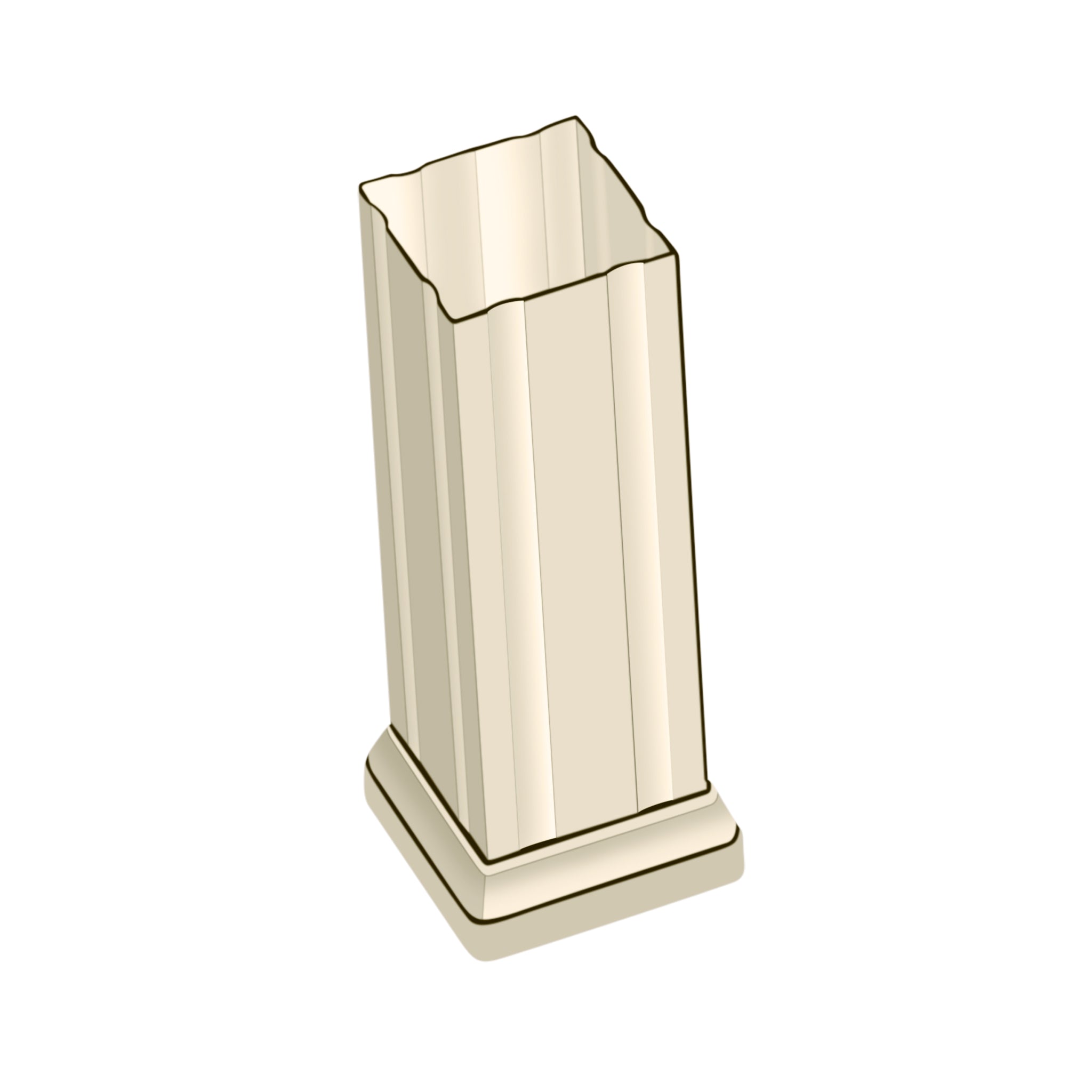 Square Fluted Metal Column Wraps