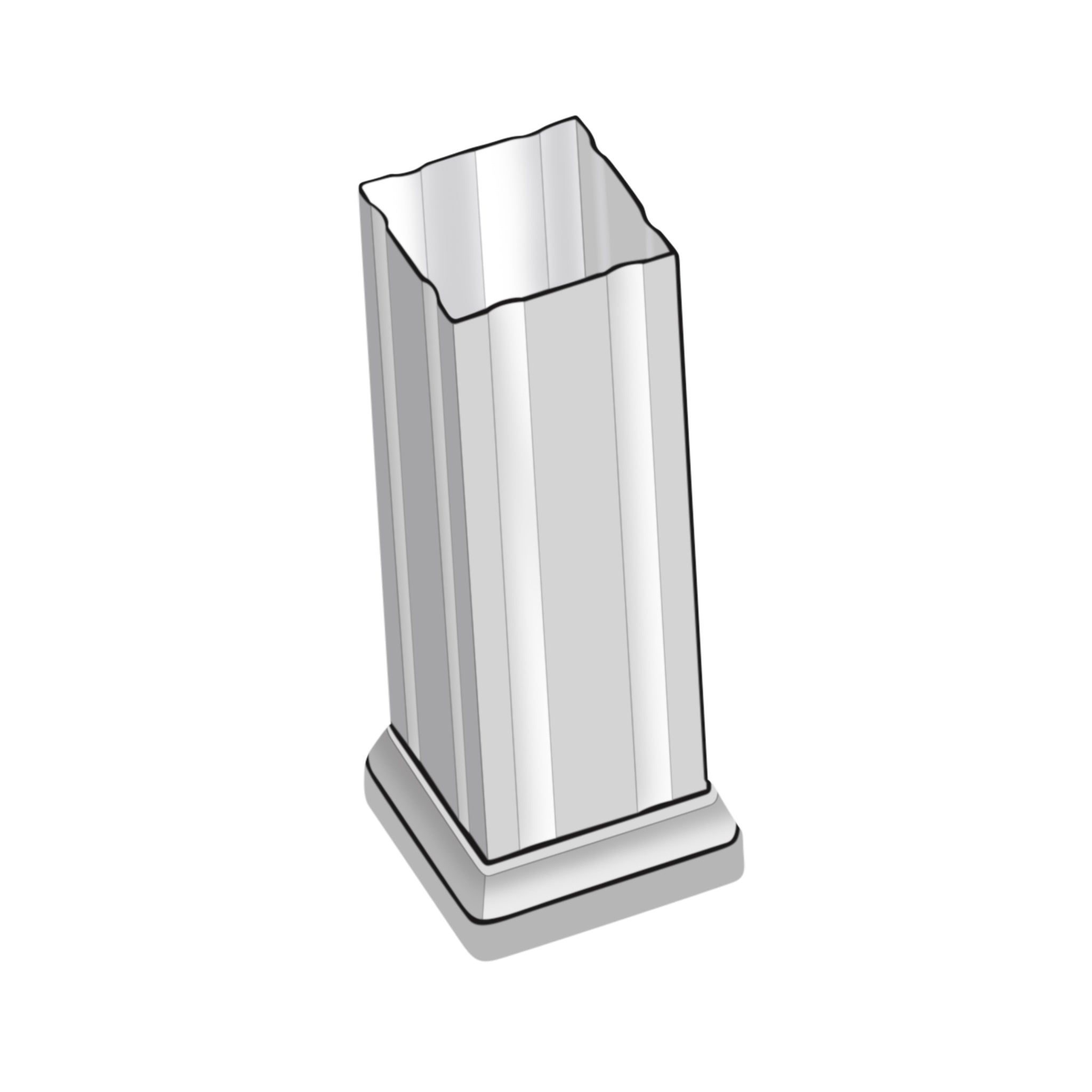 Square Fluted Metal Column Wraps