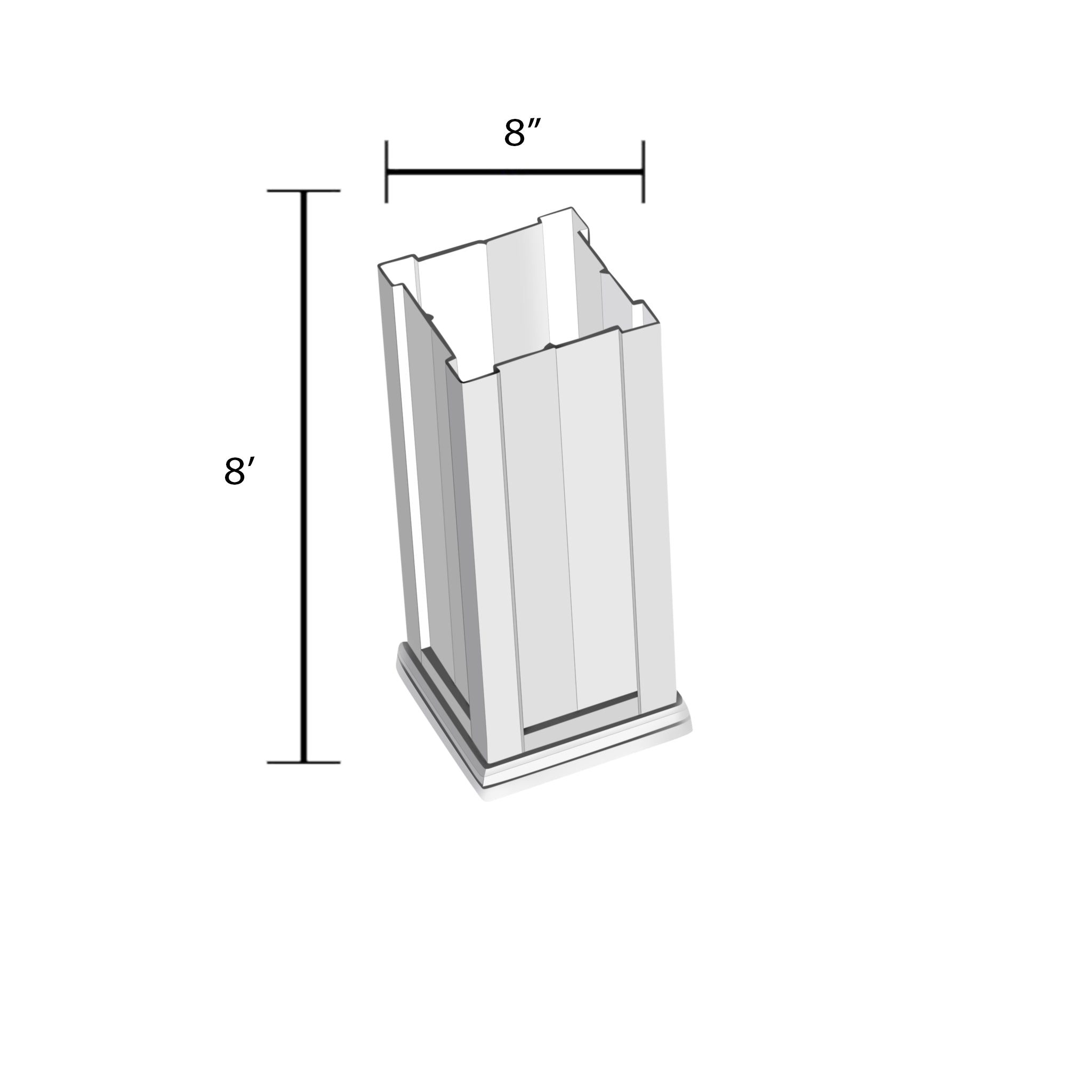 Square Panel Metal Column Wraps