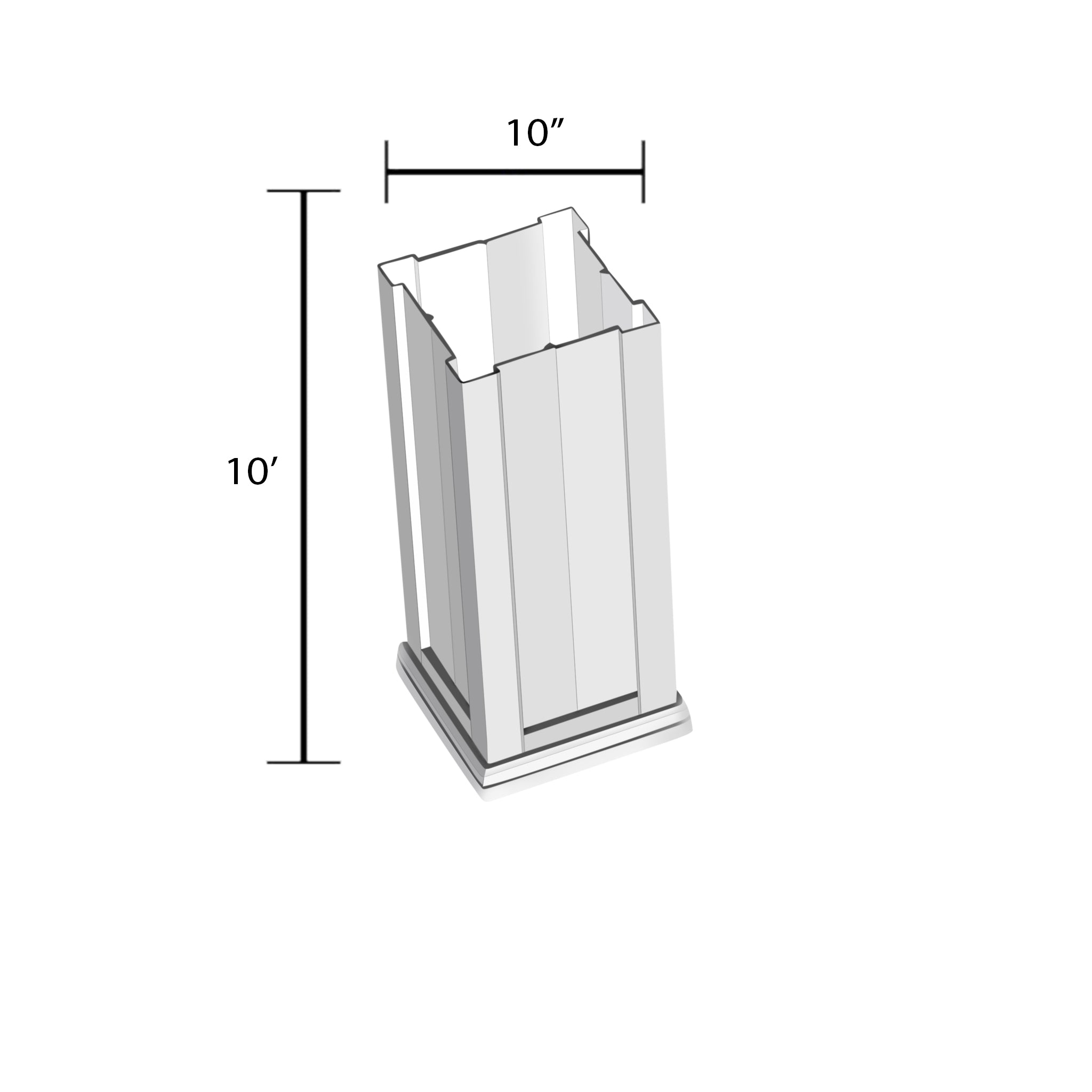 Square Panel Metal Column Wraps