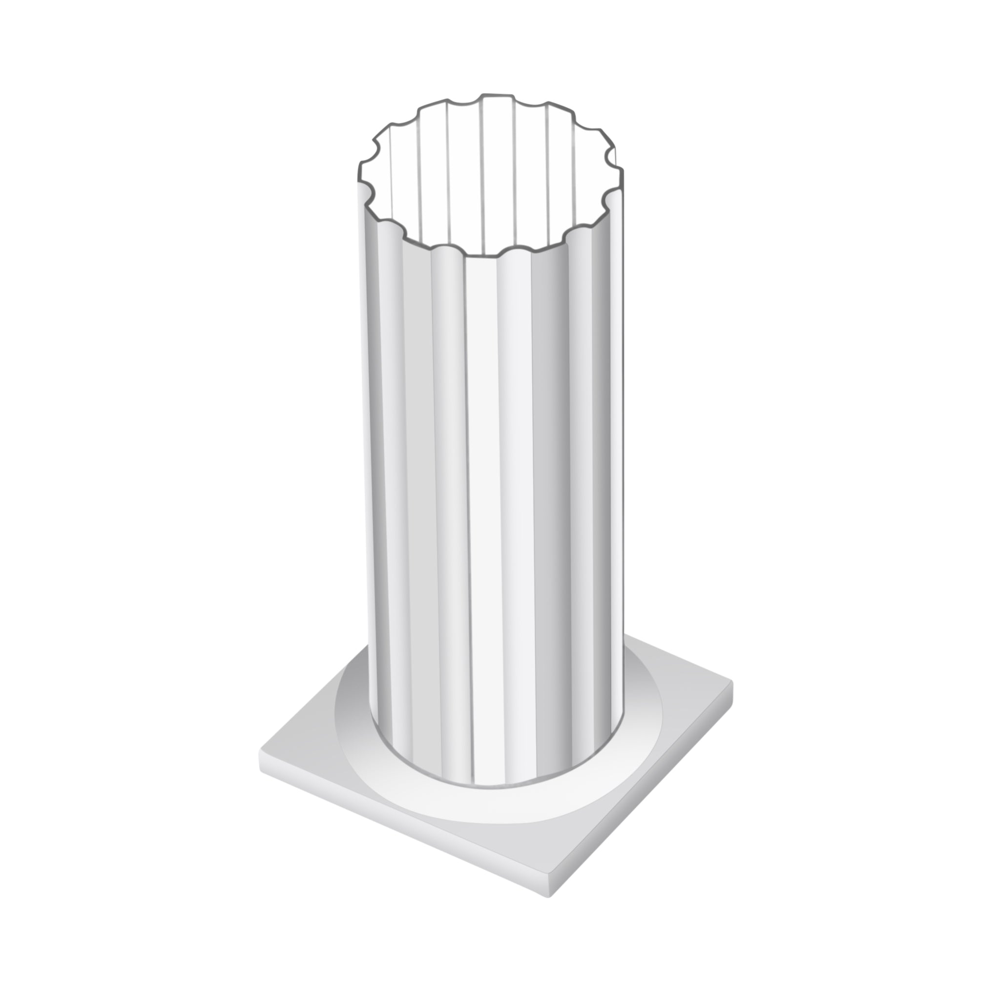 Round Fluted Metal Column Wraps