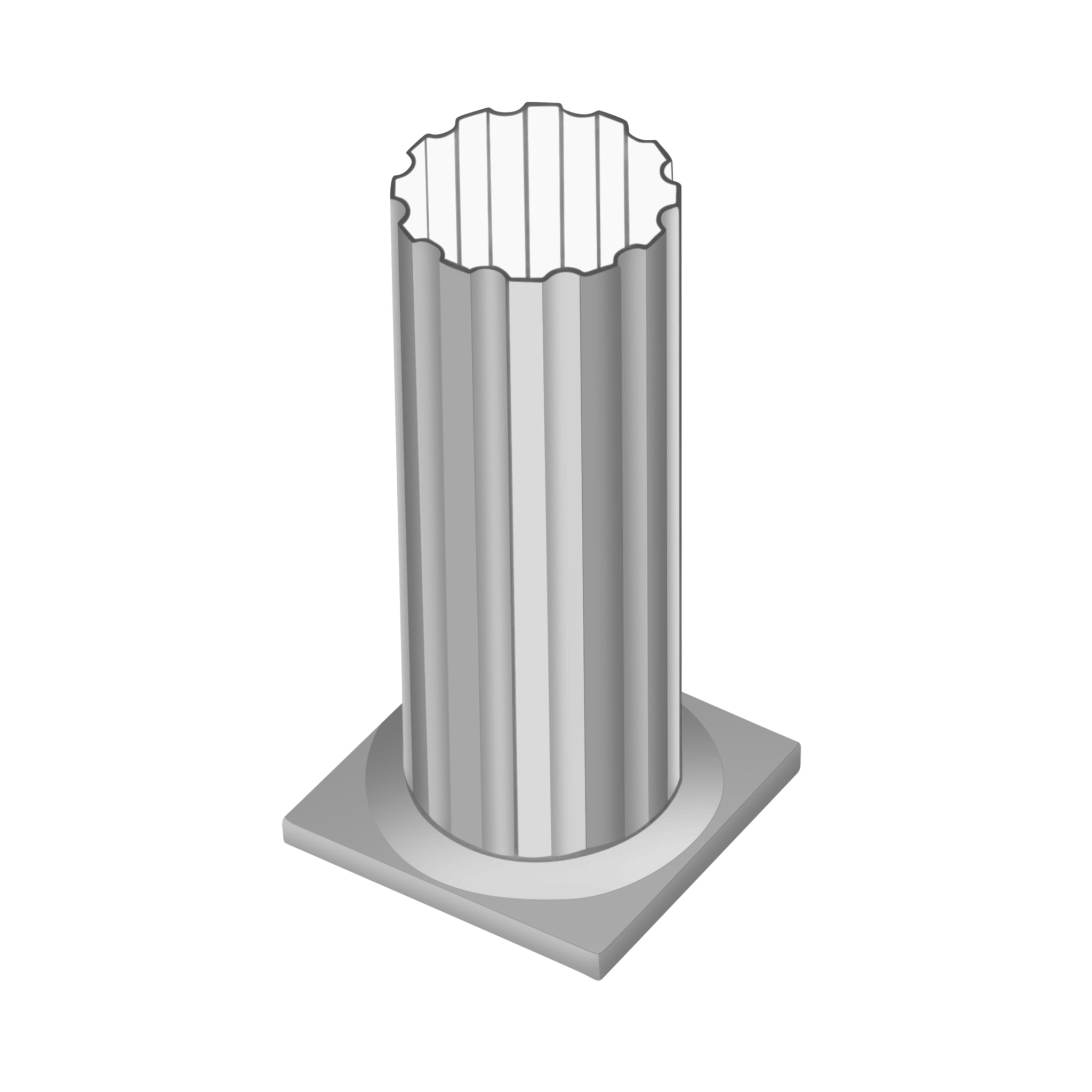 Round Fluted Metal Column Wraps