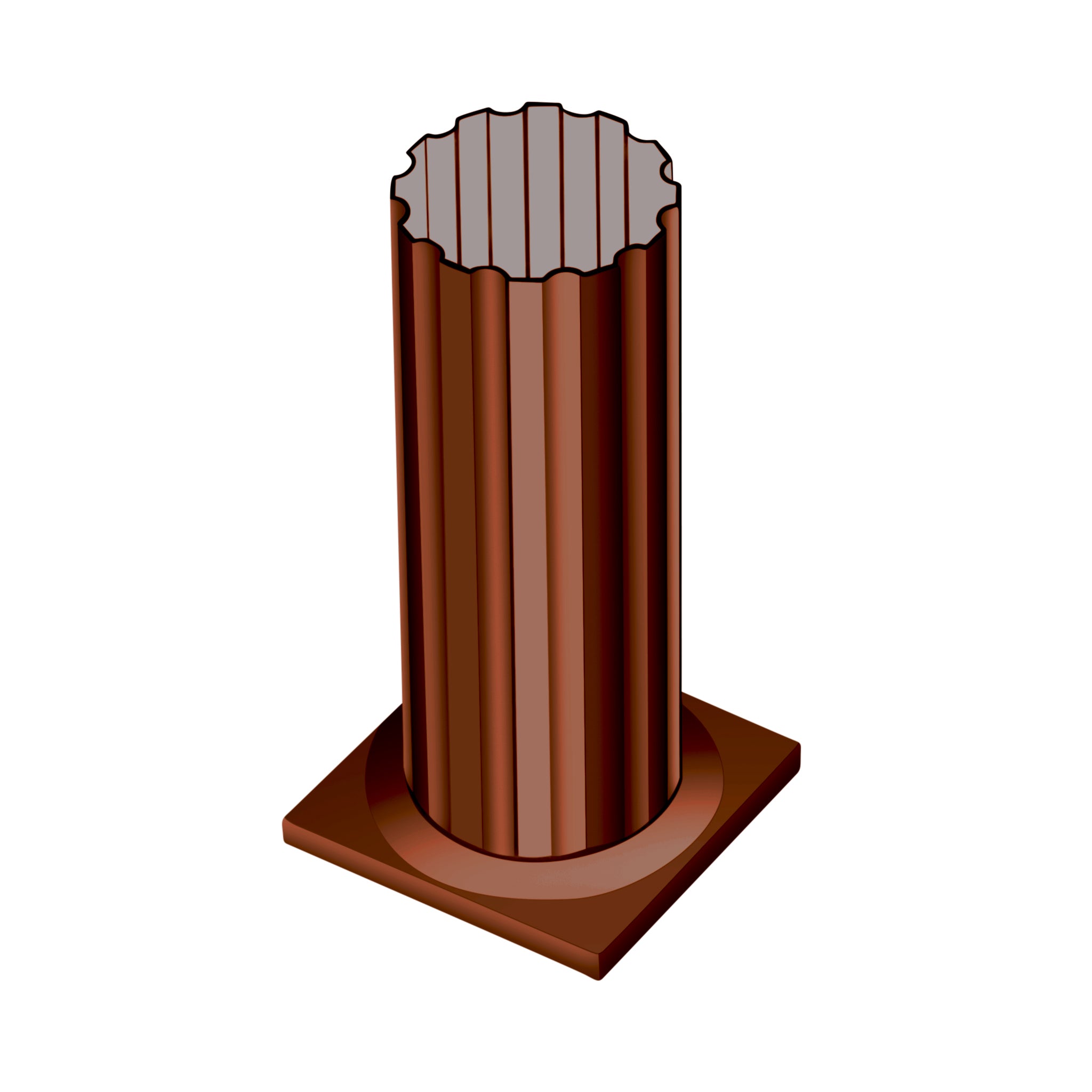 Round Fluted Metal Column Wraps