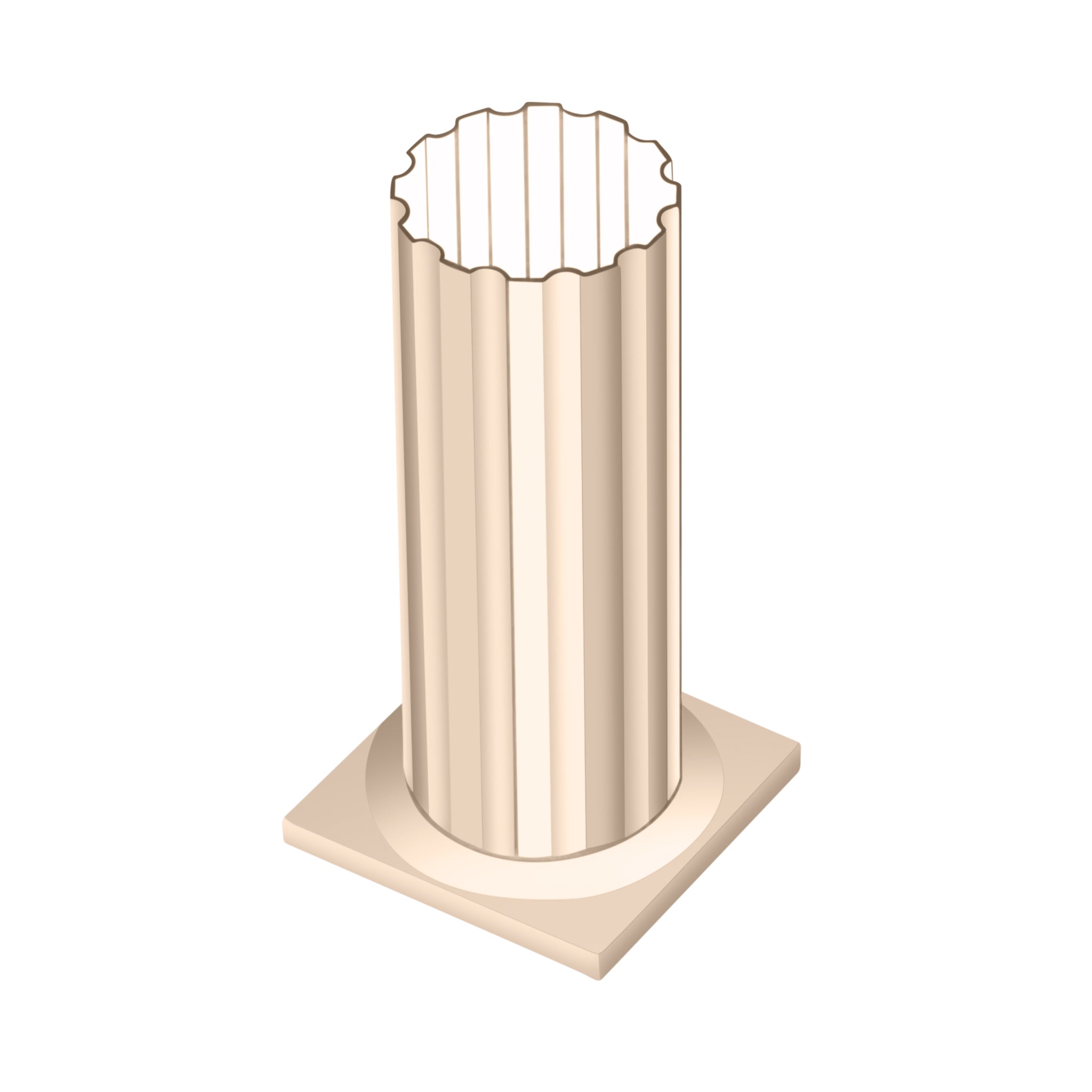 Round Fluted Metal Column Wraps