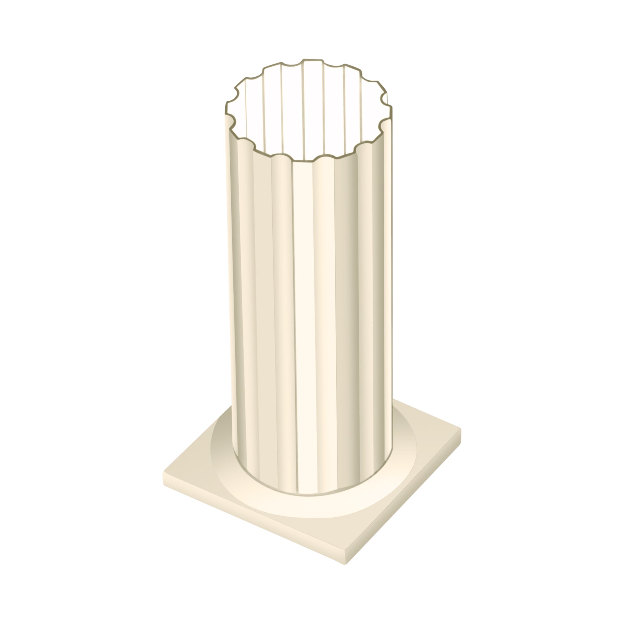 Round Fluted Metal Column Wraps