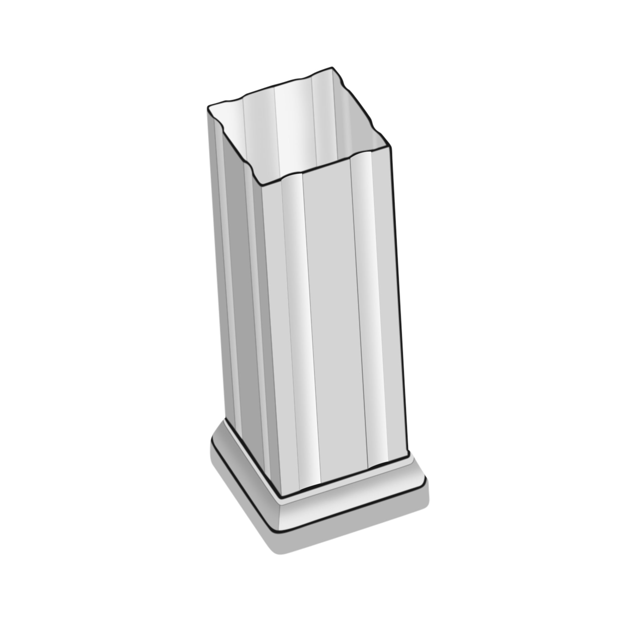 Square Fluted Metal Column Wraps